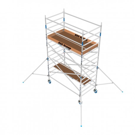 ASC 135er-Rahmen, 260 cm, mit Streben, Fiber-Deck Plattform, Profi-Rollgerüst