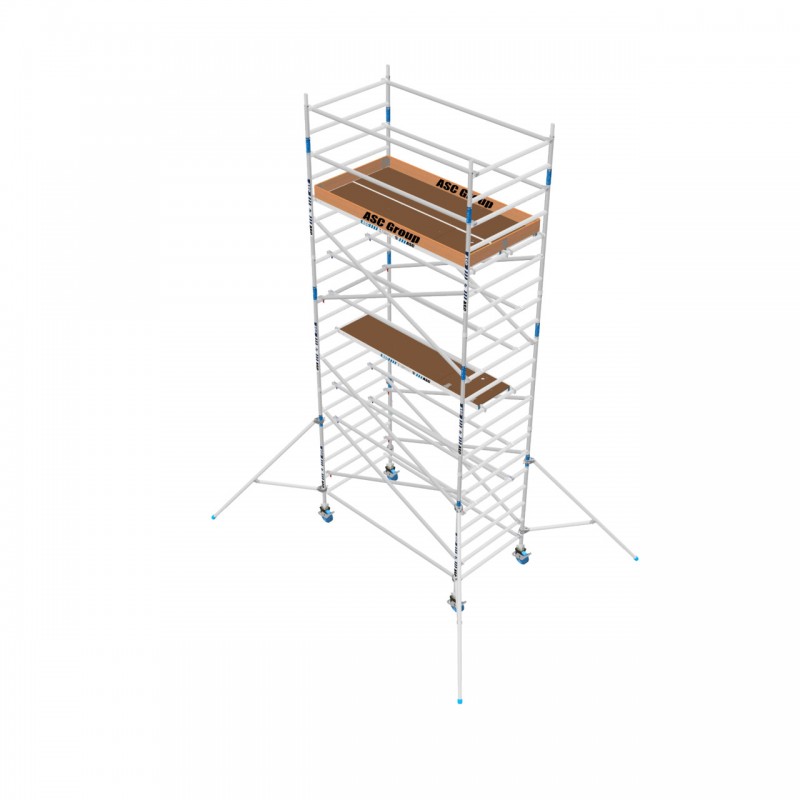 ASC 135er-Rahmen, 260 cm, mit Streben, Fiber-Deck Plattform, Profi-Rollgerüst